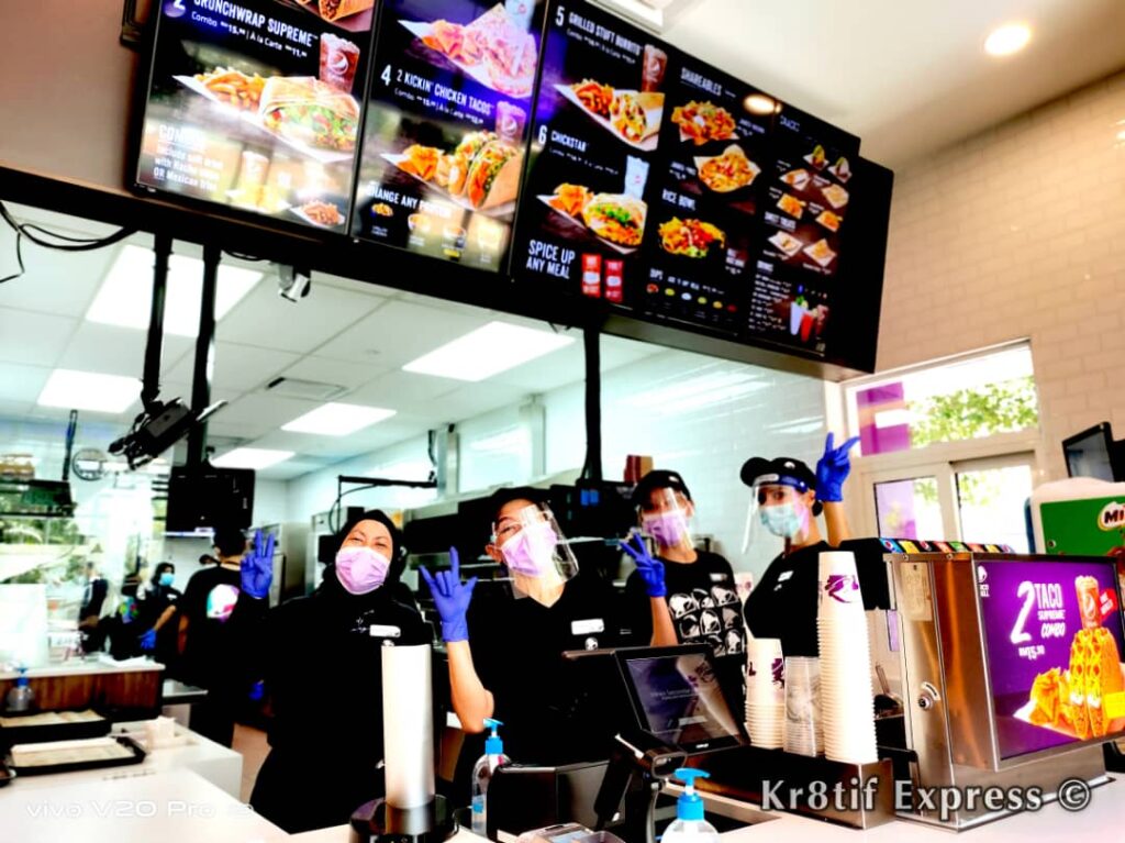 The friendly staff at Taco Bell Malaysia